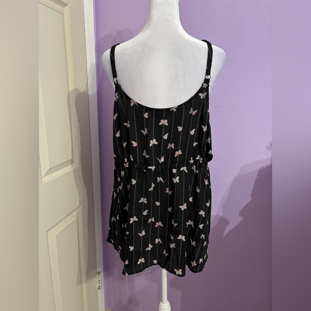 Torrid Black Butterfly Print Blouse - Picture 3 of 4